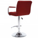 Tabourets de bar 2 pcs rouge bordeaux similicuir 