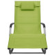 Transat chaise longue bain de soleil lit de jardin terrasse meuble d'extérieur textilène - Couleur au choix Vert