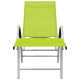 Chaise longue textilène et aluminium vert 