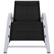 Lot de 2 transats chaise longue bain de soleil lit de jardin terrasse meuble d'extérieur avec table aluminium noir helloshop26 02_0012074 