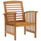 Chaises de jardin 2 pcs bois d'acacia massif 