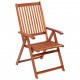 Chaises pliables de jardin 3 pcs bois d'acacia solide 