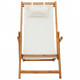 Chaise pliable de plage bois d'eucalyptus solide et tissu - Couleur au choix 
