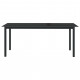 Table de jardin noir 190x90x74 cm aluminium et verre 