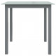 Table de jardin gris clair 80x80x74 cm aluminium et verre 