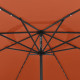 Parasol d'extérieur avec led et mât en métal 400 cm - Couleur au choix 