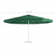 Tissu de remplacement pour parasol d'extérieur vert 500 cm 