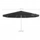 Tissu de remplacement pour parasol d'extérieur noir 500 cm 