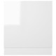 Panneau de lave-vaisselle 59,5x3x67 cm aggloméré - Couleur au choix Blanc brillant