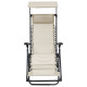 Lot de deux chaises pliables de terrasse textilène crème helloshop26 02_0011984 