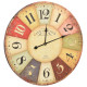 Horloge murale vintage colorée 60 cm 