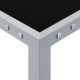 Table de jardin 130x130x72 cm gris acier et verre 
