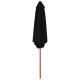 Parasol d'extérieur avec mât en bois 270 cm noir helloshop26 02_0008259 