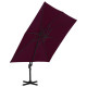 Parasol déporté avec mât en aluminium 300 x 300 cm - Couleur au choix 