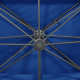 Parasol déporté à double toit bleu azuré 400x300 cm 