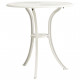 Table de jardin blanc 62x62x65 cm aluminium coulé 