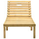 Chaise longue de jardin avec Table bois de pin imprégné 