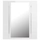 Armoire à miroir de bain 40 x 12 x 45 cm à led blanc brillant acrylique helloshop26 02_0006690 