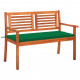 Banc de jardin 2 places avec coussin 120 cm bois d'eucalyptus - Couleur au choix Vert