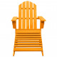 Chaise de jardin adirondack avec pouf bois de sapin - Couleur au choix 