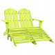 Chaise de jardin adirondack 2 places et pouf sapin massif - Couleur au choix 