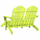 Chaise de jardin adirondack 2 places et pouf sapin massif - Couleur au choix Vert