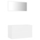 Ensemble de meubles de bain 2 pcs - 80 x 38,5 x 45 cm aggloméré - Couleur au choix Blanc