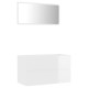 Ensemble de meubles de bain 2 pcs - 80 x 38,5 x 45 cm aggloméré - Couleur au choix Blanc brillant