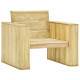Chaise de jardin bois de pin imprégné avec coussins - Couleur au choix 