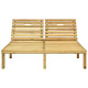 Transat chaise longue bain de soleil lit de jardin terrasse meuble d'extérieur double et coussins crème bois de pin imprégné helloshop26 02_0012754 