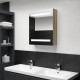Armoire de salle de bain à miroir led 50x14x60 cm - Couleur au choix Chêne