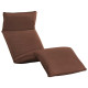 Transat chaise longue bain de soleil pliable tissu oxford - Couleur au choix Marron