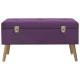 Banc avec compartiment de rangement 80 cm velours - Couleur au choix Violet