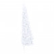 Sapin de noël artificiel moitié avec support blanc 180 cm pvc 