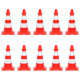 Ensemble de cônes avec 10 m de chaîne rouge et blanc 