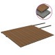 Panneaux de terrasse et accessoires wpc marron/gris 30 m² 4 m 