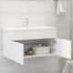 Armoire avec lavabo intégré blanc aggloméré 