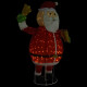 Décoration de Noël Figurine Père Noël LED Tissu de luxe 180 cm 