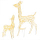 Famille de rennes de décoration acrylique 160 led - Couleur de l'éclairage au choix 