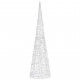 Cône lumineux décoratif pyramide acrylique blanc chaud 120 cm 