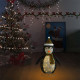 Décoration de Noël pingouin à LED Tissu de luxe 60 cm 