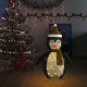 Décoration de Noël pingouin à LED Tissu de luxe 120 cm 