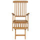 Lot de chaises de terrasse avec repose-pied bois de teck solide helloshop26 02_0011901 