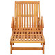 Lot de 2 transats chaise longue bain de soleil lit de jardin terrasse meuble d'extérieur avec coussins bois d'acacia solide helloshop26 02_0012052 