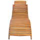 Lot de 2 transats chaise longue bain de soleil lit de jardin terrasse meuble d'extérieur bois d'acacia solide helloshop26 02_0012141 