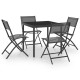 Mobilier de salle à manger d'extérieur 5 pcs acier 