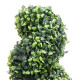 Plante de buis artificiel en spirale avec pot vert 100 cm 