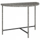 Table de jardin gris 100x50x75 cm résine tressée 