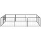 Chenil extérieur cage enclos parc animaux chien noir 6 m² acier  02_0000545 