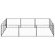 Chenil extérieur cage enclos parc animaux chien noir 9 m² acier  02_0000563 